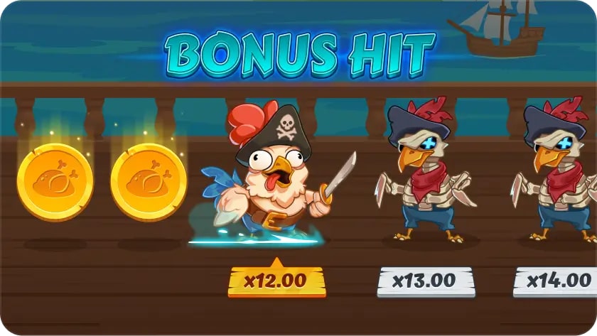 Chicken Pirate - Juego de casino, demo gratis y bono (100HP)